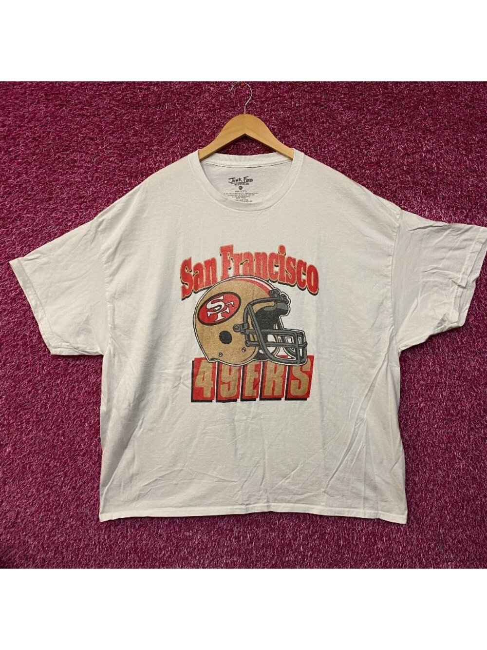 Junk Food San Francisco 49rs White Helmet Logo 2XL